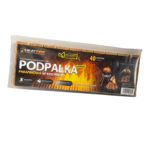 Podpałka parafinowa w kostkach HEAT FIRE – 40 sztuk - zdjęcie 3