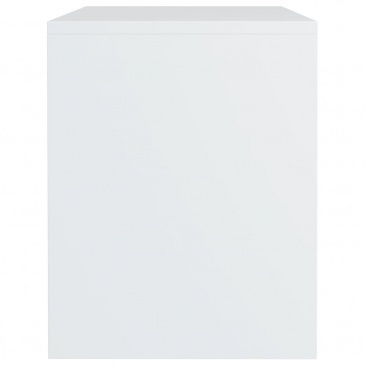 2 białe szafki nocne, wysoki połysk, 40x30x40 cm, płyta wiórowa