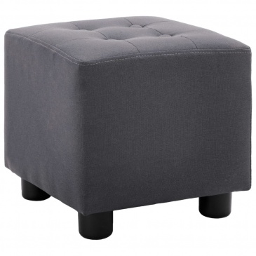 2-częściowy zestaw: fotel z podnóżkiem czarny tkanina