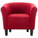 2-częściowy zestaw fotel z podnóżkiem czerwone wino tkanina