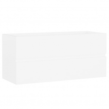 2-częściowy zestaw mebli łazienkowych, biały, płyta wiórowa