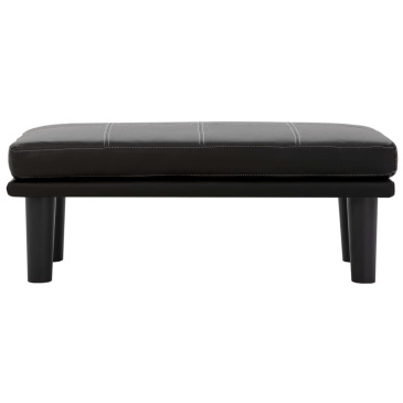 2-osobowa sofa, czarna, sztuczna skóra