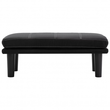 2-osobowa sofa, czarna, tapicerowana tkaniną