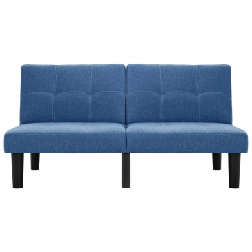 2-osobowa sofa, niebieska, tapicerowana tkaniną