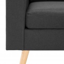 3-osobowa sofa, ciemnoszara, tapicerowana tkaniną