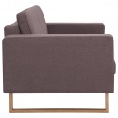 3-osobowa sofa tapicerowana tkaniną taupe