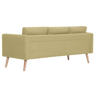 3-osobowa sofa tapicerowana tkaniną zielona