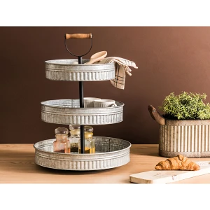 3-poziomowa patera na ciasto KOUIGN Srebrny