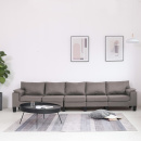 5-osobowa sofa, taupe, tapicerowana tkaniną