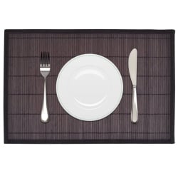 6 Bambusowych brązowych podkładek pod talerze 30 x 45 cm ciemny brąz 6 Bambusowych brązowych podkładek pod talerze 30 x 45 cm ciemny brąz
