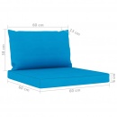 6-cz. zestaw wypoczynkowy do ogrodu, jasnoniebieskie poduszki