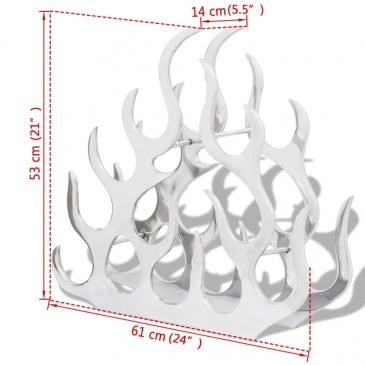 Aluminiowy stojak na 11 butelek wina, kolor srebrny