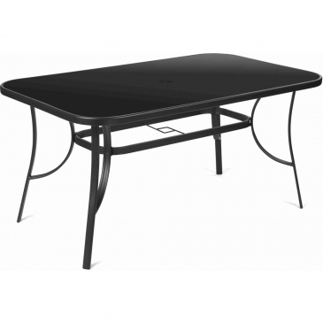 Aluminiowy stół 150x96x71cm Fieldmann czarny