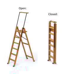 Arredamenti tuscania 6 drabina - 206 x 50 cm, brązowy