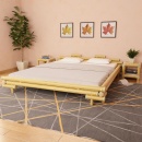 Bambusowe łóżko, 180 x 200 cm, kolor naturalny