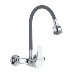 Bateria kuchenna ścienna elastyczna wylewka kran