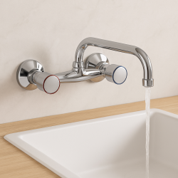 Bateria kuchenna umywalkowa ścienna obrotowa wylewka