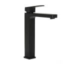 Bateria umywalkowa łazienkowa stojąca czarna wysoka kran kwadrat mat - Yoka