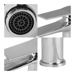 Bateria umywalkowa stojąca łazienkowa chrom - yoka