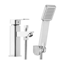 Bateria wannowa prysznicowa stojąca kran mosiądz chrom