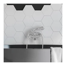 Bateria wannowa ścienna prysznicowa kran chrom retro - yoka Bateria wannowa ścienna prysznicowa kran chrom retro - yoka