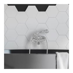 Bateria wannowa ścienna prysznicowa kran chrom retro - yoka