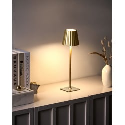 Bezprzewodowa lampa stołowa LED ABARO Ze ściemniaczem Metal Złoty