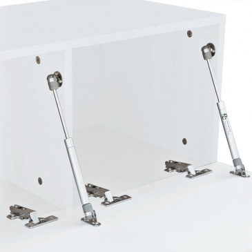 Białe szafki pod telewizor, 2 szt., 120x40x34 cm, płyta wiórowa