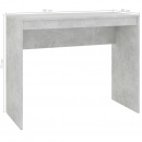 Biurko, betonowa szarość, 90x40x72 cm, płyta wiórowa