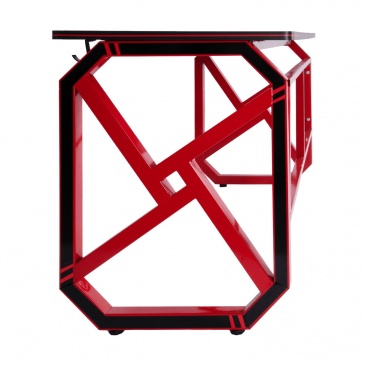 Biurko gamingowe geometryczne czerwone (1)