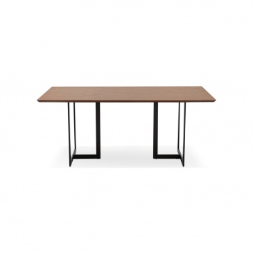 Biurko Kokoon Design Dorr 180x90 cm orzechowo-czarne