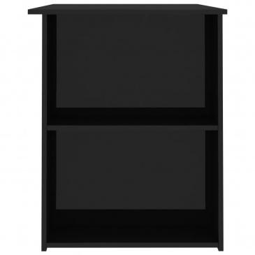 Biurko na wysoki połysk, czarne, 110x60x73 cm, płyta wiórowa