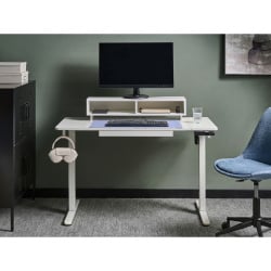 Biurko regulowane elektrycznie LUCAMA Biały 120 cm 60 cm Z portem USB