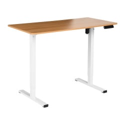 Biurko regulowane elektrycznie TAVARES Jasny brąz/ biały 120 cm 60 cm Biurko regulowane elektrycznie TAVARES Jasny brąz/ biały 120 cm 60 cm