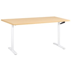 Biurko regulowane manualnie DESTINAS Jasny brąz/ biały 160 cm 72 cm