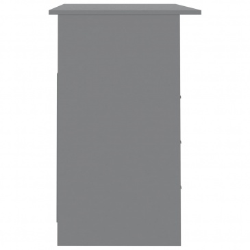 Biurko z szufladami, szare, 110x50x76 cm, płyta wiórowa