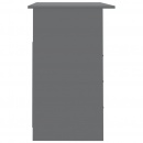 Biurko z szufladami, wysoki połysk, szare, 110x50x76 cm