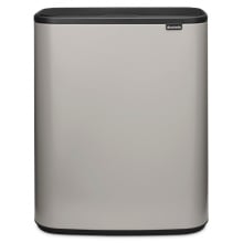 BRABANTIA 255045 - Bo Touch Bin - Kosz 2 x 30 l - 2 komory - Soft Grey
