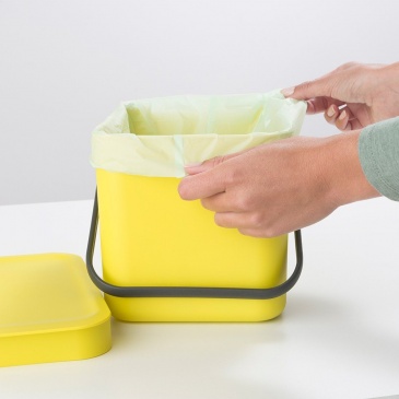 Worki na śmieci 10 szt do kompostowania 6l Brabantia Compostable Bags białe