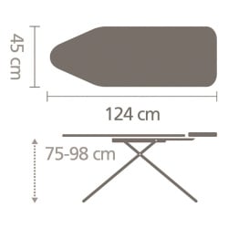 BRABANTIA - Deska do prasowania - podstawa na generator pary - rozmiar C - Denim Blue
