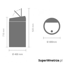 BRABANTIA - Kosz Touch Bin 60 l - platynowy