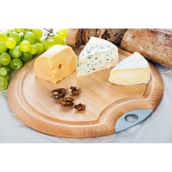 BREKA Deska fazowana z uchwytem okrągła / bukowa