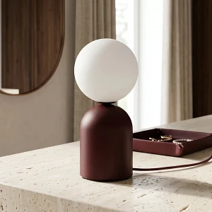 Burgundowa lampka stołowa w nowoczesnym stylu K-5972 z serii KONI Burgundowa lampka stołowa w nowoczesnym stylu K-5972 z serii KONI