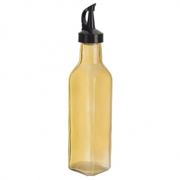 Butelka na oliwę z dozownikiem szklana żółta 265 ml