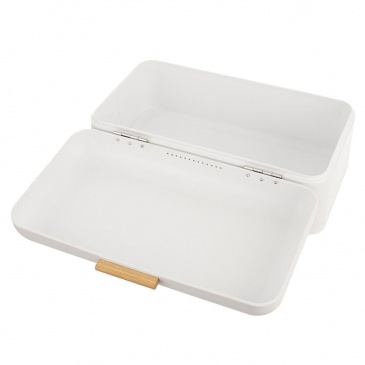 Chlebak metalowy puszka pojemnik kuchenny na chleb pieczywo biały whiteline 42x24x16,5 cm