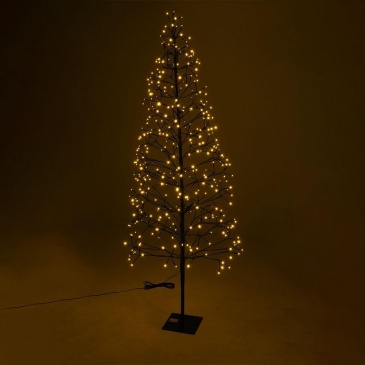 Choinka świecąca drzewko z lampkami zewnętrzne ogrodowe oświetlenie 280 led 150 cm