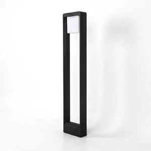Czarna lampa ogrodowa LED z ramą 50 cm K-8267 z serii MILANO