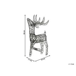 Dekoracja ogrodowa LED RAVSJON Renifer 58 cm Czarny