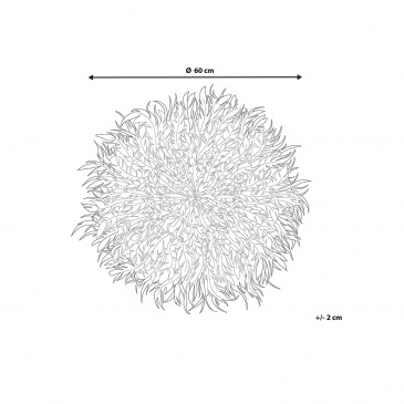 Dekoracja ścienna Ø60 cm ciemnoszara JUJU