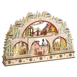 Dekoracja świąteczna LED SELURA 30 cm Jasnobrązowy